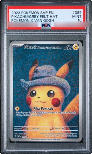 Grey Felt Hat Pikachu, PSA-graded